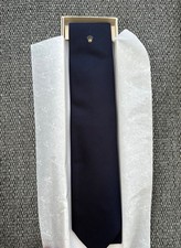 Rolex Men's Navy Blue Solid Silk Classic Necktie Tie, Woven Fabric, 1 Piece, Box picture