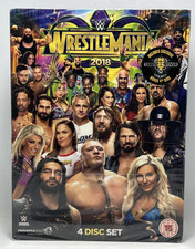 WWE WrestleMania 34 DVD 4 Disc Set NXT TakeOver 2018 Bonus UK PAL Region 2 SEALD picture
