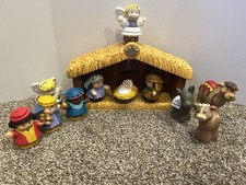 VTG 2002 Fisher Price Little People A Christmas Story Nativity Set 12 Pieces picture