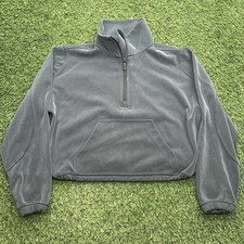 Lululemon Softstreme Half Zip Fleece Pullover Womens 6 Gray Long Sleeve picture