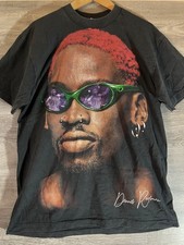 Dennis Rodman T Shirt, Size L, Front Back Print picture