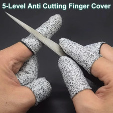 5pcs Anti-Cut Finger Protector HPPE Safety Fingertip Guard Kitchen Work - NEW picture