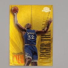 SHAQUILLE O'NEAL 1995-96 SKYBOX PREMIUM #L7 LARGER THAN LIFE ORLANDO MAGIC NM picture