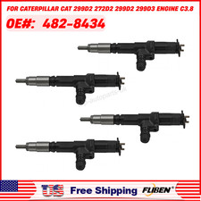 4*Fuel Injector 482-8434 for Caterpillar CAT 299D2 272D2 299D2 299D3 Engine C3.8 picture