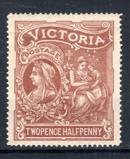 Australia - Victoria 1897 2 1/2d (2s 6d) Diamond Jubilee and Charity SG 354 MH picture