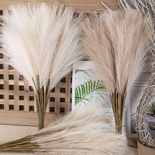 10pcs Artificial Reed Bouquet Boho Pampas Grass Home Decor Set - NEW picture