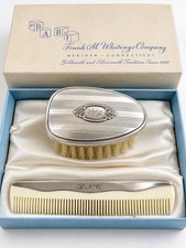Vintage Frank M. Whiting Sterling Silver Baby Brush Comb Set 5051 Original Box picture