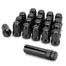 20pcs 1/2''-20 LUG NUTS 6 SPLINE TUNER DRIVE w/Key for Jeep Wrangler Ford picture