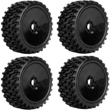 New Powerhobby 1/8 Buggy Black Armor Belted Tires / Wheels Dish picture