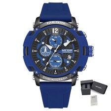MEGIR Fashion Military Watch for Men Silicone Strap Sport Quartz Chronograph Wat picture