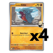 4x Cynthia's Gible - 102/182 -  SV10: Destined Rivals Pokemon Playset x4 picture