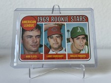 Topps 1969 Rookie Stars #597 Rookie Bob Floyd Larry Burchart Rollie Fingers picture