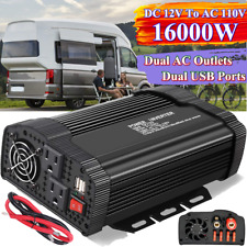 16000W Car Power Inverter DC 12V To 110V AC Pure Sine Wave Solar Converter LCD picture