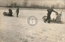 ICE CUTTING Lake JACKSON MI Michigan RPPC Photo Postcard COPY picture
