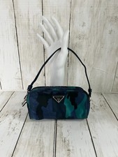 PRADA MICRO Mini Tessuto ROYAL BLUE CAMO NYLON & Saffiano #42 ART: 1N1865 *RARE* picture