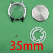 35mm 28mm Metal Watch Case Silver Waterproof for 2035 PC21 SL68 SP68 Movement picture