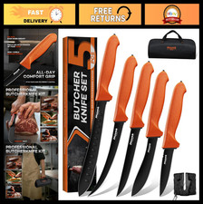 Premium Butcher Knife Set - Meat Processing Kit with Roll Bag, Perfect Gift for picture