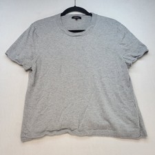 Quince Sweater Tee Womens L Heather Gray Relaxed Cotton Cashmere LB93422 picture