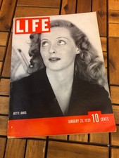 LIFE Magazine January 23 1939 Bette Davis Cover Classic Hollywood picture