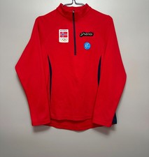 PHENIX NORWAY OLYMPIC TEAM MENS JERSEY SHIRT SIZE S RED SKI LONG SLEEVES ZIP picture