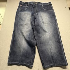 Vtg Southpole 3187 Super Baggy Contrast Stitch Dark Wsh Jeans 47x27 39