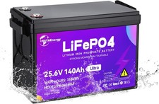 24V 140Ah LiFePO4 Lithium Battery Pack Built-in BMS for RV Marine Trolling Motor picture
