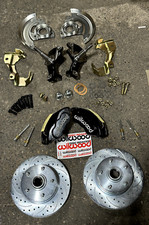 1964-72 Chevy Chevelle Black  Drop Wilwood Power Brake Conversion Kit Slotted picture