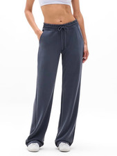 Athleta Women's $99 Seasoft Mid Rise Straight Pant in Navy Gray size MP picture