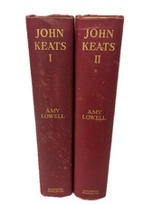 John Keats by Amy Lowell 2 Volume Set 1925 Reprint Houghton Mifflin Riverside HC picture
