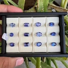Superb Natural Sapphire Blue Mix Cut CERTIFIED 120 Ct 12 Pcs Loose Gemstone Lot picture