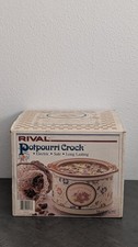 Vintage Rival Potpourri Crock Pot Model 3207 Floral Scent Warmer TESTED WORKING picture