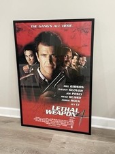 Lethal Weapon 4 1998 Framed Movie Poster Signed Autograph Danny Glover Wall Art picture