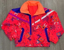 Vintage Obermeyer Ski Jacket Retro 80s 90s XL / XXL Bright Neon Geometric picture