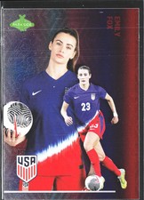 Emily Fox Soccer Card RED PARALLEL /10 2024 Parkside One Nation USWNT #21 picture