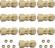 Aoserge Brass Compression Tube Fitting 3/8