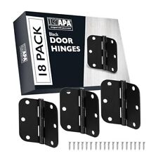 18 Pack of Door Hinges Flat Black - 3 1/2