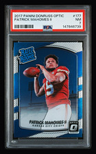 2017 Panini Donruss Optic Patrick Mahomes II Rated Rookie #177 PSA 7 Chiefs picture