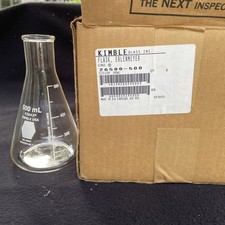 KIMAX Kimble Glass 500mL Erlenmeyer Flask Pk of 6/ 26500, NOS picture