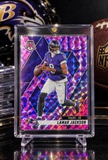 2025 Mosaic Lamar Jackson PURPLE SHORT PRINT COLOR MATCH INVEST Ravens #3 picture