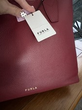 NWT Furla Burgundy Red Genuine Leather Tote Handbag – Made in Italy picture