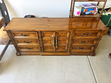 Vintage Drexel Vanessa Triple Dresser 9-Drawer Wood Credenza Local Delivery picture