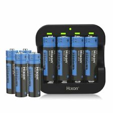 Hixon 1.5V AA Batteries 3500mWh Rechargeable AA Li-Ion Batteries and Charger LOT picture
