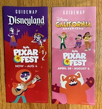 Disneyland & DCA Park Guide Maps Pixar Fest 2024 April - August Coco Turning Red picture