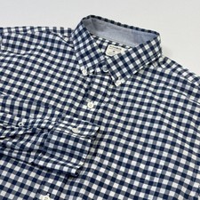 Bonobos Shirt Mens Medium Blue Check Cotton Slim Fit Long Sleeve Button Down picture