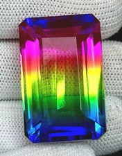 EGL Certified Natural 101 Ct Watermelon Tourmaline Emerald Cut  Loose Gemstone. picture