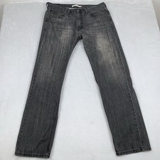 Vintage Levi’s 505 Dark Straight Fit Jeans 36x34 Faded Distressed Grunge picture