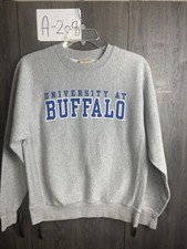 Vintage University At Buffalo Gray Sweatshirt Mens Medium  MV Sport Pro Weave picture
