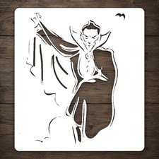 Reusable Vampire Character with Cape Mylar Stencil for DIY Stencil Template picture