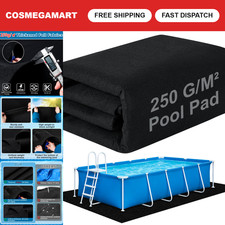 Rectangular Pool Liner Pad 11x7.5ft for Above Ground Swimming Pools, Durable & W picture