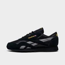 Men's Reebok Classic Nylon Casual Shoes Black/Grey/Yellow 230984 001 picture